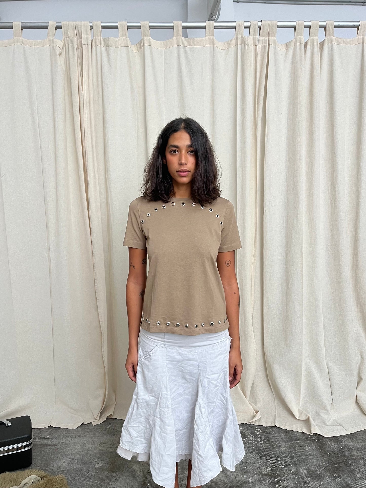 Camiseta iris beige